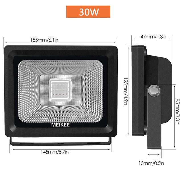 10W/30W/50W RGB LED Flood Light 16 Colors Waterproof LED Floodlight Outdoor Spotlight Flashlight with Remote Party Neon Light