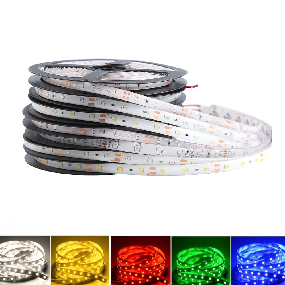 DC 12V RGB LED Strip Light SMD 2835 RGB Waterproof 1 - 5 M 12 V 60LED/M RGB Led Strip Tape Lamp Diode Flexible TV Backlight
