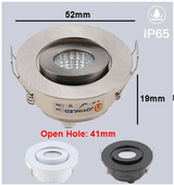 Dimmable LED Waterproof IP65 COB Ceiling Outdoor Recessed 3W AC90-260V DC12V Warm White LED Downlight Hotel Villa Home Lighting