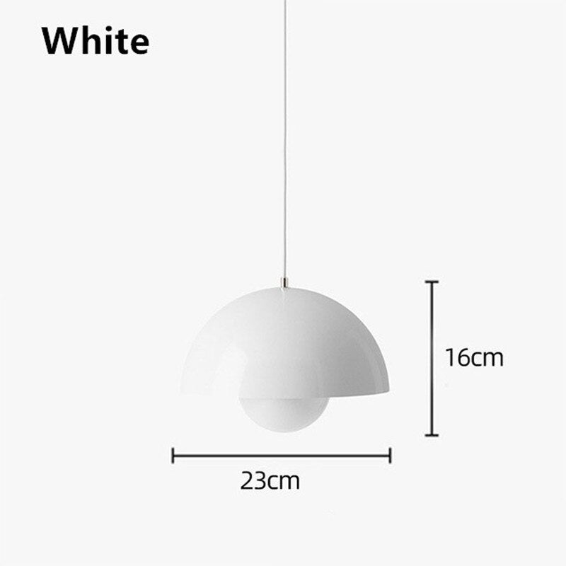 LED Flower Bud Chandelier Pendant Lamp Denmark Flower Bud Ceiling Lamp Cellular Metal Chandelier Black Semicircular Hanging Lamp