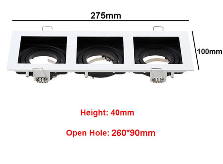 Replaceable Lamp Holder Seiko Aluminum Spot Light White Black Single and Double Head GU10 Tube Holder MR16 Ceiling Lamp Holder