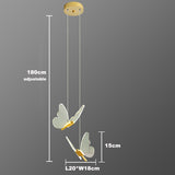 Led Acrylic Butterfly Chandelier Lamparas Colgantes Para Techo Lustres Quarto Room  Decor Pendant Lights Suspension Luminaire