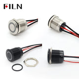 19mm 20A Push Button Switch - IP66 Waterproof Metal LED Light