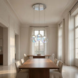 Lighting Iridescence PVD Rainbow Dining Pendant Light - Modern Hidden LED Hanging Lamp for Commercial & Home Ceiling Decor