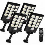 Outdoor Solar Street Lights with Remote Control (2/4-Pack) - Super Bright LED Motion Sensor Security Wall Lamps for Yard, Garden & Garage