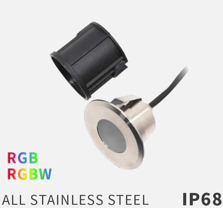 LED Outside Led Ground Spot 12V 24V RGB Low Voltage Landscape Lighting Recessed Garden Terrace Lamp Waterproof Outdoor IP68