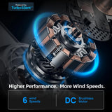 Modern Invisible Ceiling Fan with LED Light - DC Motor & Remote