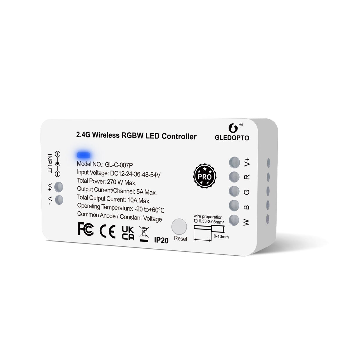 Smart LED Strip Controller RGBCCT Pro Compatible with Hub Tuya SmartThings App 2.4G RF Remote Control Voice