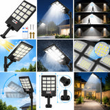 Outdoor Solar Street Lights with Remote Control (2/4-Pack) - Super Bright LED Motion Sensor Security Wall Lamps for Yard, Garden & Garage