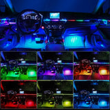 22 In1 Car Acrylic LED Ambient Lamps Universal Colorful Atmosphere Lights Auto Interior Neon Strip App Control 64 RGB  Lighting