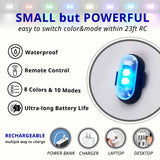 Remote Control RGB LED Strobe Light Wireless Rechargeable Footwell Lights Exterior Interior Decorative for SUV Truck Motorcycle