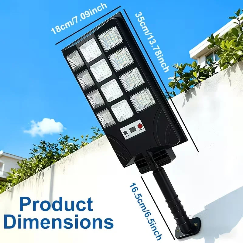 Outdoor Solar Street Lights with Remote Control (2/4-Pack) - Super Bright LED Motion Sensor Security Wall Lamps for Yard, Garden & Garage