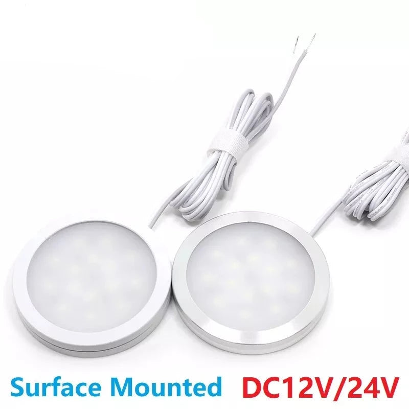 LED 3W Spotlight Mini Led 12V 24V Ultra Thin Ceiling Light Surface Mounted Dimmable Round Spot Lamp Interior Kitchen Cabinet