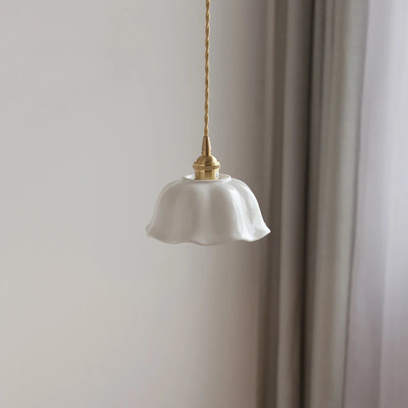 LED Ceramic Pendant Lights Nordic Home Decor Living Room Hanging Lamps Bedroom Kitchen Lighting Ceramic Lights Modern Cafe Light