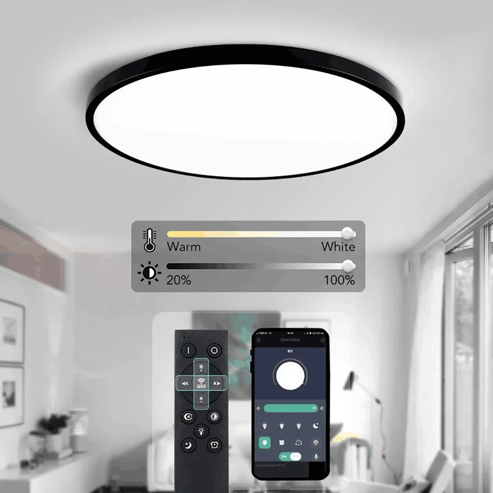 Ultra-thin Smart led ceiling lights 36W 24W 18W LED Ceiling lamps for bedroom ceiling light with Remote control Dimmable lights