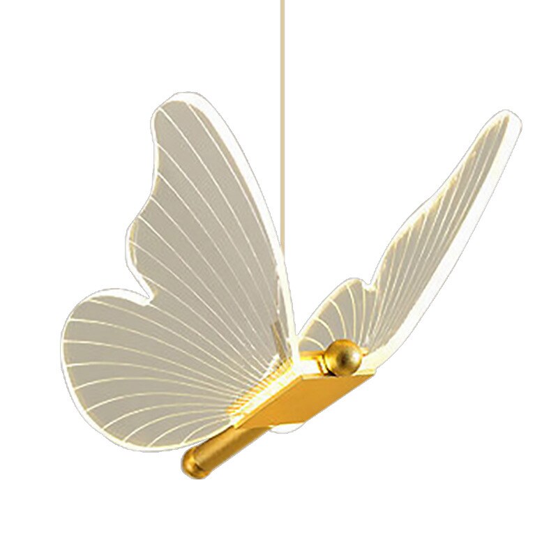 Led Acrylic Butterfly Chandelier Lamparas Colgantes Para Techo Lustres Quarto Room  Decor Pendant Lights Suspension Luminaire