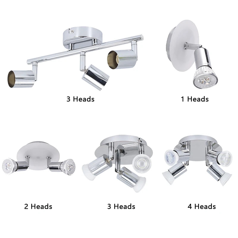 Modern Ceiling Light Lamp Multiple Rod Dome Night Lamps 4 GU10 Heads 100-240V Loft Lamp Home Decors Lighting Holder Fixture