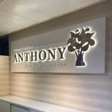 Led Business Logo Backlit Sign Illuminated Signage 3D Metal Letters Commercial Building Sign Trade Show Outdoor House Number