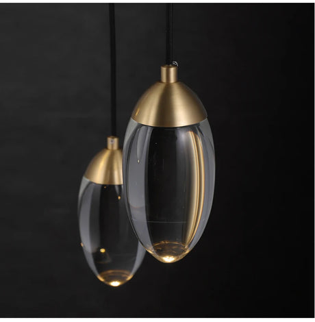 Modern Crystal ball LED Pendant lights Nordic Copper lighting bedroom bedside single head lights bar corridor small Hanging lamp
