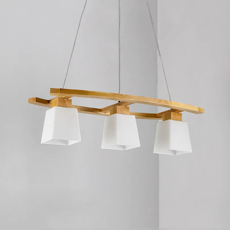 Nordic Wood Pendant Lights LED Modern Pendant Lamps For Dining Living Room Kitchen Bar Cafe Japanese Style Hanging Lamp