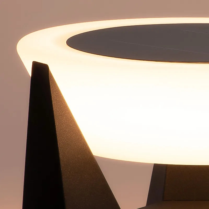 VZVI Solar Lights Outdoor Garden Light Column Lamps Post Light Waterproof Fence Gate Cap Light Lantern Head Lamp Patio Decor