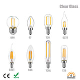 Vintage LED Filament Bulbs C7 C35 T20 G40 - 4W 6W Dimmable E14 E12 Decorative Ampoule