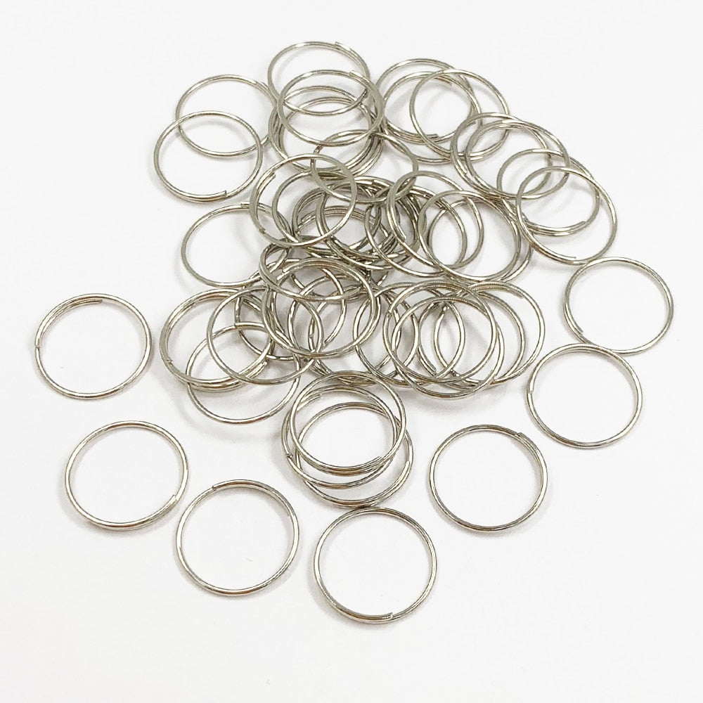 100x 11mm 12mm 13mm 15mm 20mm round stainles steel ring crystal for Chandelier Ball Parts Bead light accessorise Curtain connect