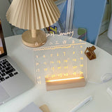Hot Wooden Led Lamp Base USB Cable Switch Night Light 3D Led Night Lamp Base Long Acrylic DIY Wooden Lamp Base Top