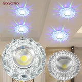 Modern Glass Crystal Garland Led Indoor Downlight for Living Room Kitchen restaurant Ceilings colorful Lighting Bull'S Eye Lamp