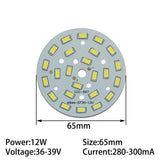 5pcs/lot 12W 50mm 58mm 65mm 85mm 100mm SMD5730 Brightness Light Board Led Lamp Panel PCB With LED For Ceiling Light