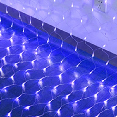 LED Net Grid String Light (1.5x1.5m / 3x2m / 6x4m) - Waterproof Mesh Fairy Lights for Garden & Christmas Decor