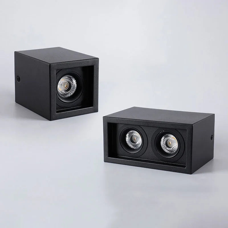 Square White Black LED COB Ceiling Lamp Surface Mounted Downlight 12W/15W AC90~260V 3000K LED Spot Light for Indoor lighting