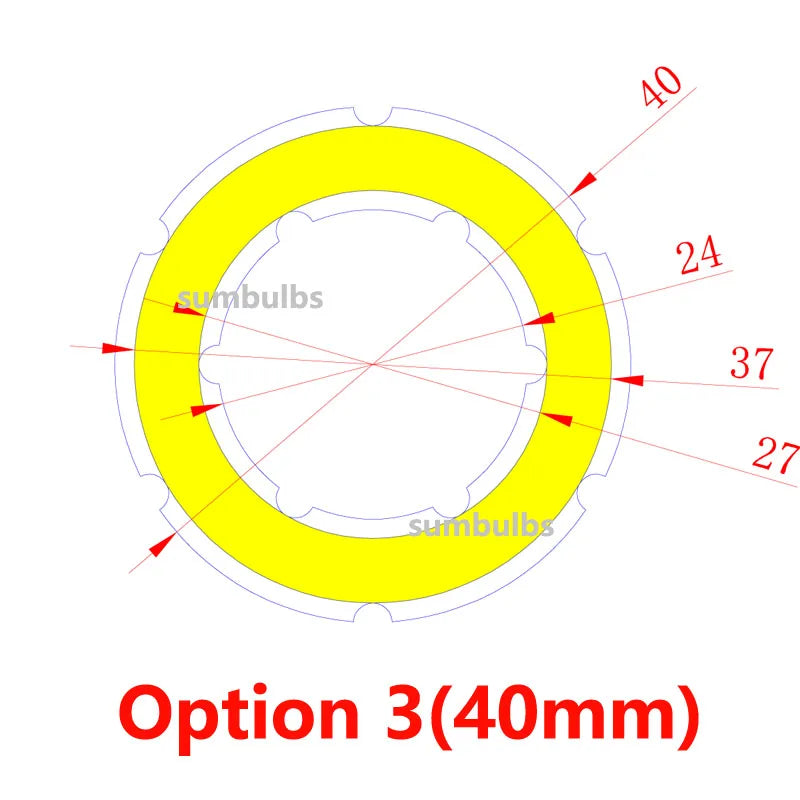COB LED Angel Eyes Ring Light Chip (12V DC, 20mm–120mm) - Aluminum Board Light Source