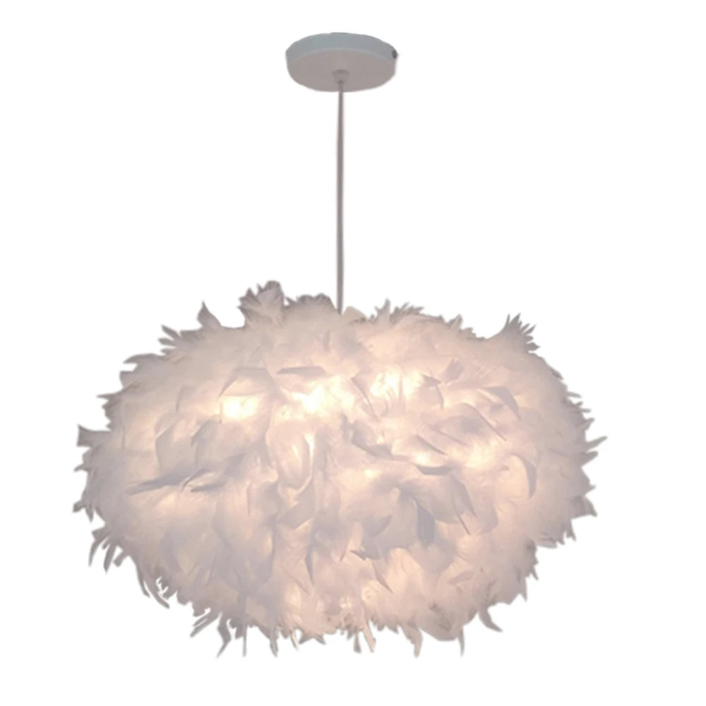 Modern Feather Pendant Lights LED Pendant Lamp Bedroom Decor Living Room Bedside Droplight Decoration Restaurant Hanging Lamps