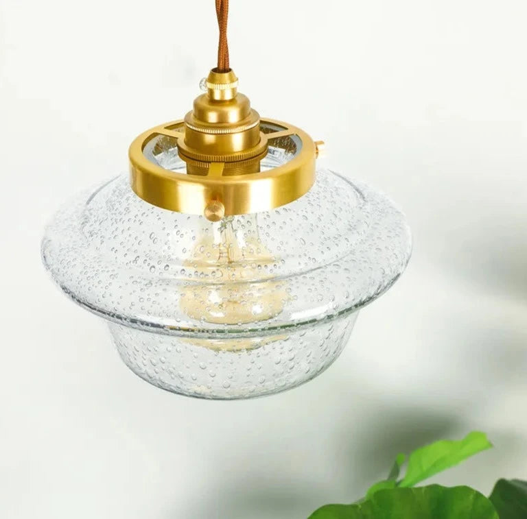 White Glass LED Pendant Light Fixtures Japanese Style Nordic Modern Copper Pendant Lamp Hanging Lights Luminaria Lampara