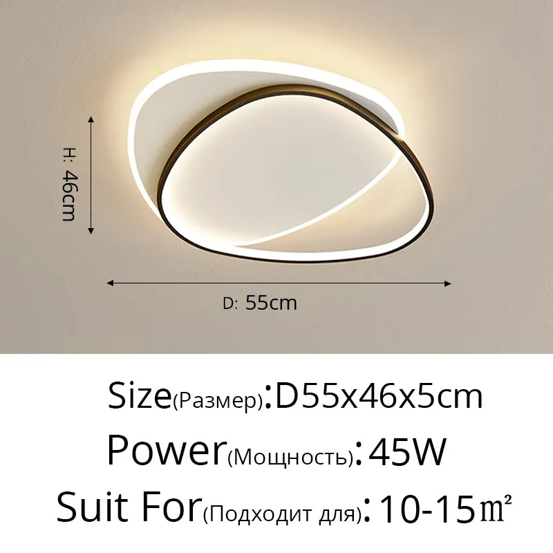 Modern LED Ceiling Lights For Bedroom Study Living Room Indoor Round Lighting Lamps Decoration Luminaria Lustres Lamparas Avize