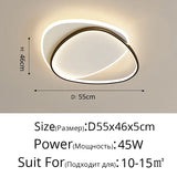 Modern LED Ceiling Lights For Bedroom Study Living Room Indoor Round Lighting Lamps Decoration Luminaria Lustres Lamparas Avize