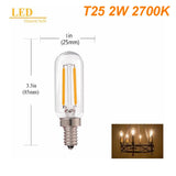 T20 Tubular LED Filament Bulbs - Dimmable E12 E14 Vintage Light Bulbs