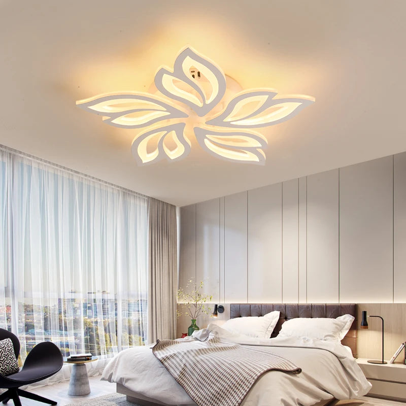 Modern Led Ceiling Lights For Living Room Bedroom Led Ceiling Lamps Black/White Acrylic Kitchen Hanging Light Fixtures