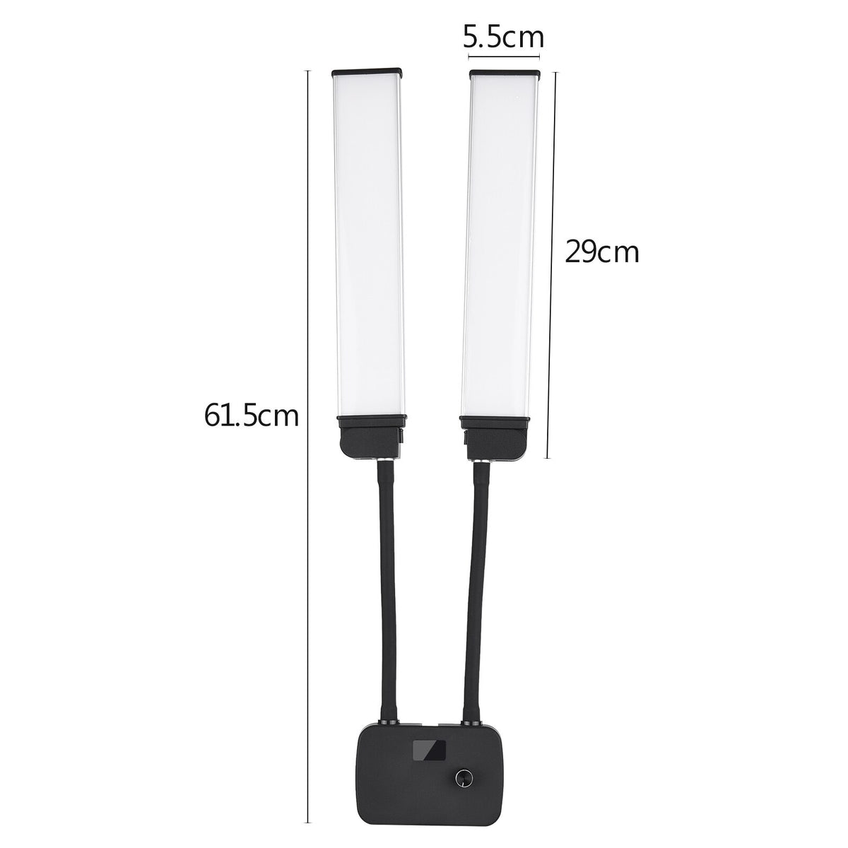 Flexible Double Arms LED Fill Light Bi-color Dimmable LED Video Light 3 Lighting Modes with Phone Holder for Makeup Live Stream