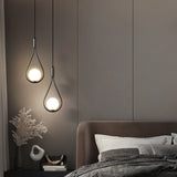 Glass ball brass pendant lighs Nordic bedroom bedside simple home decor Restaurant Bar hanging lamp