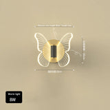 Nordic Butterfly Wall Lamp Light Luxury Creative Master Bedroom Bedside For Net Red Modern Minimalist Living Room Tv Background