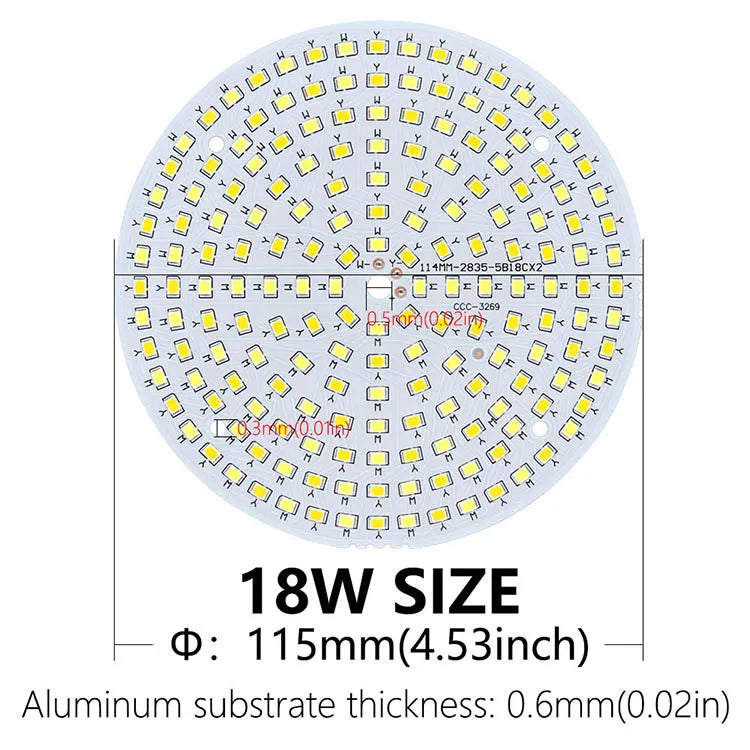 LED Light Board 10W 18W 24W 36W Two-Color LED Chip Source SMD2835 Lamp Bead 250mA Constant Current Input Diode For Panel Light