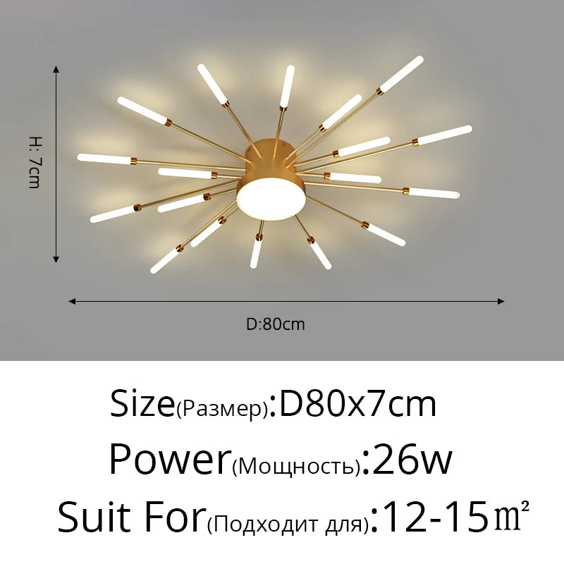 2025 New fireworks led Chandelier For Living Room Bedroom Home chandelier Modern Led Ceiling Chandelier Lamp Lighting chandelier