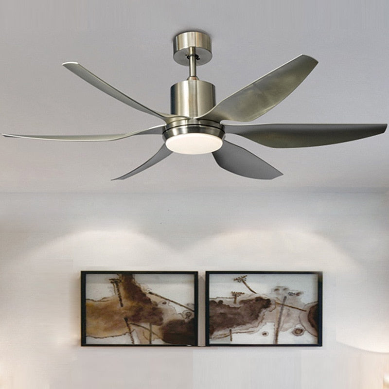 66 inch Nordic large country industrial wind ceiling fan LED light DC American retro remote restaurant living room ceiling fans