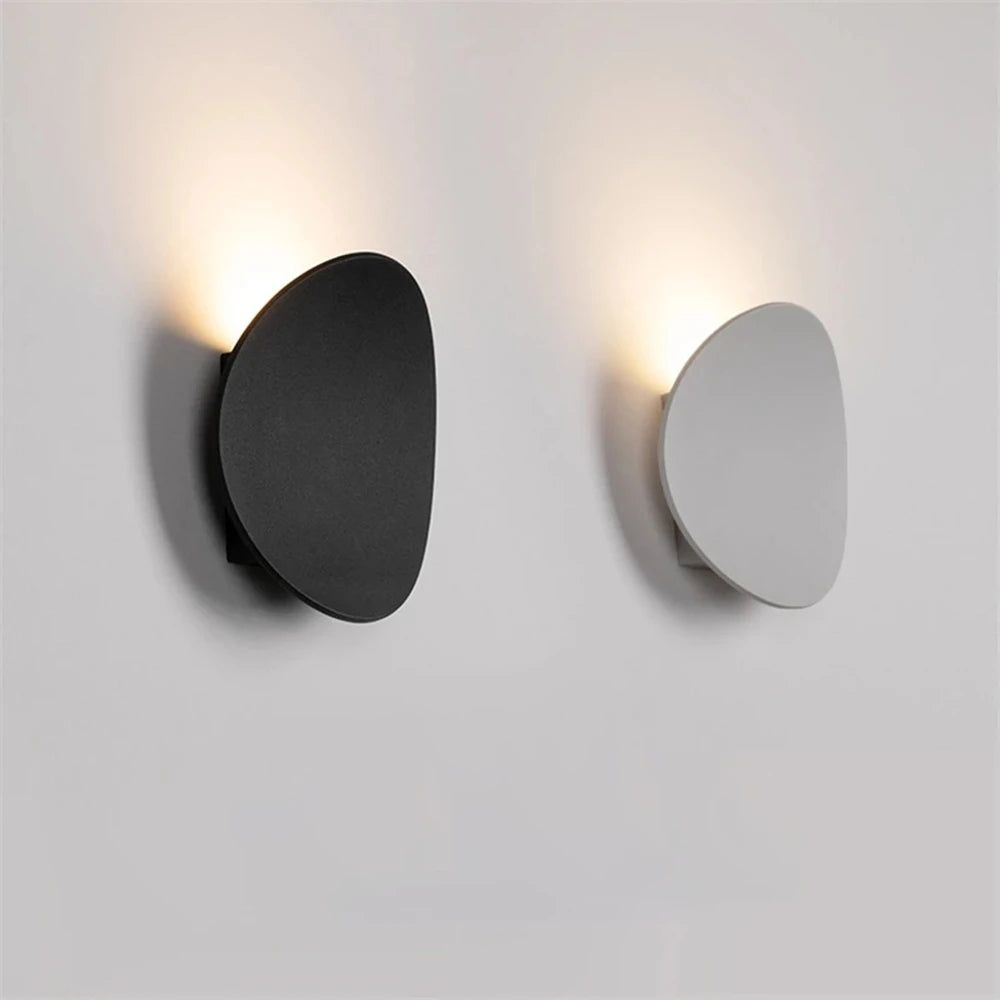 7W Modern Interior LED Wall Lamp - Brushed Gold, Black & White Aluminum Sconce Light for Living Room & Bedroom Bedside