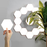 Helios Touch Magnetic Modular Honeycomb LED Wall Lights (EU/US/UK Plug) - Creative Quantum Hexagon Touch-Sensitive Light Panels for Bedroom