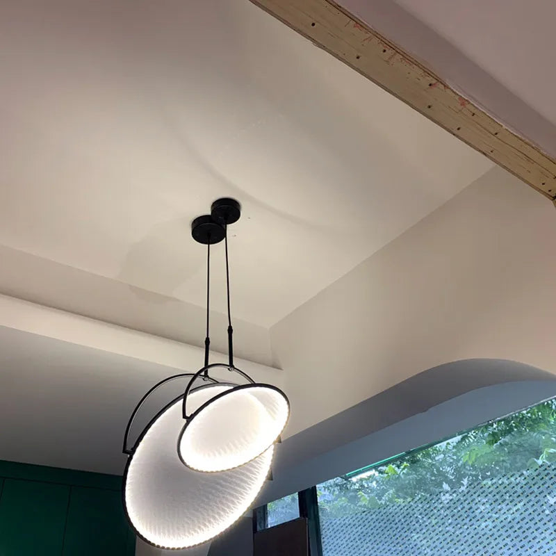 Modern Minimalist LED Fabric Pendant Light - Nordic Art Textile Ceiling Hanging Lamp Fixture for Dining Room, Bar Table & Living Room Decor