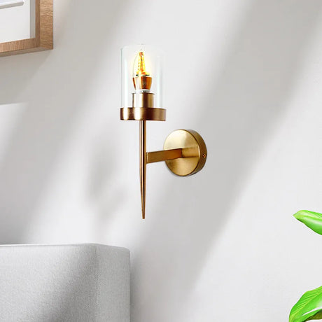 Europe Golden Wall Lamp Led 5W for Home Decor Bedroom Living Room Decoration Light Metal Glass Aisle Corridor Interior Sconce