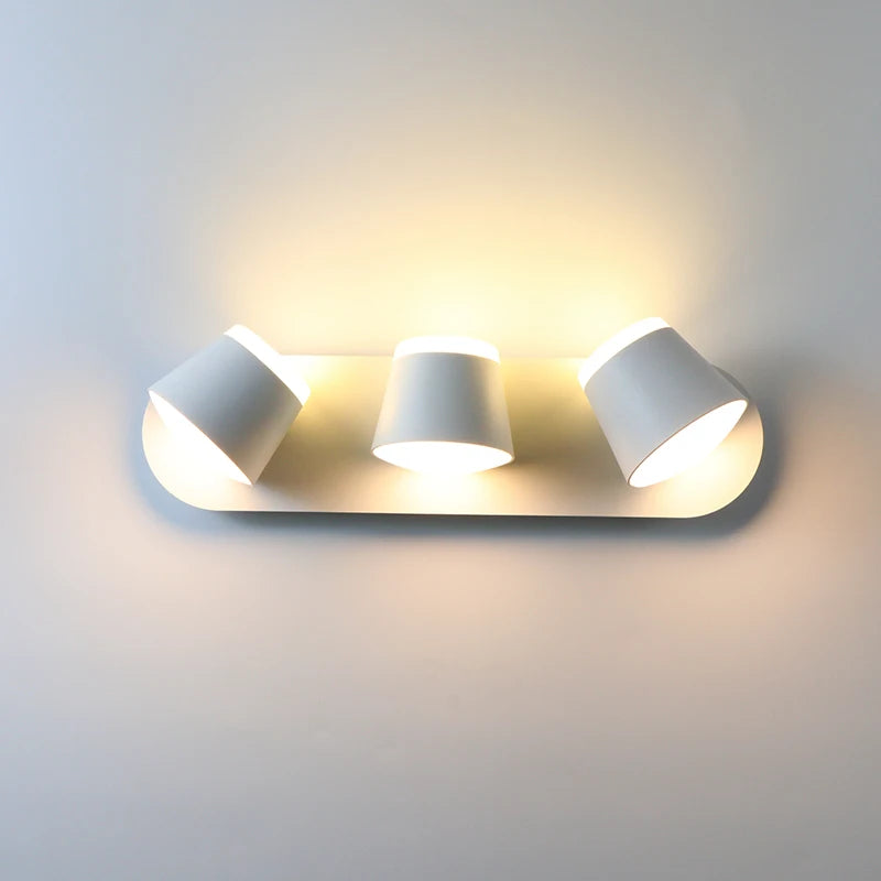 Nordic Rotatable LED Wall Sconce Lamp - Modern Minimalist Wall Light for Bedroom Bedside Reading, Bathroom, Aisle & Hotel Decor